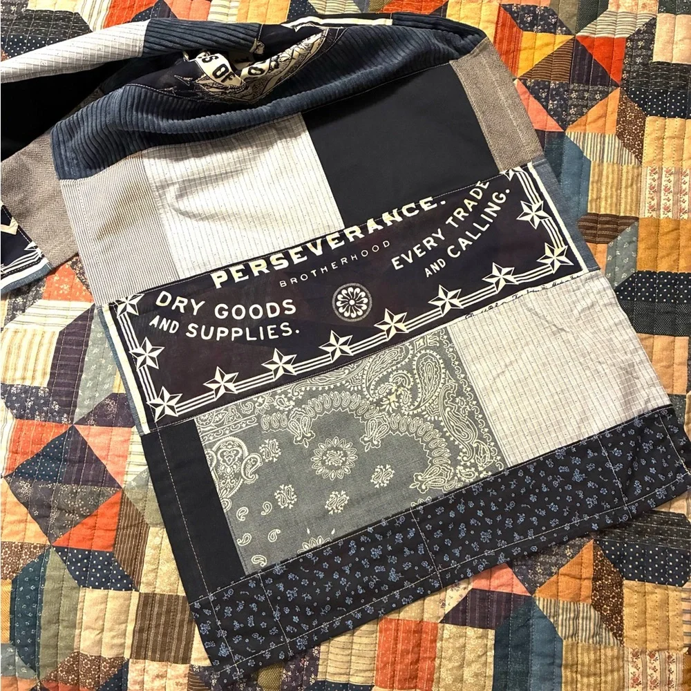 CUSTOM RRL/RL PATCHWORK SCARF (100% UPCYCLED RALPH LAUREN FABRICS)- 1 OF A KIND
